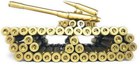 Vicien Creative Gold Bullet Shell Metal Tank-Unique New Model Bullet Shell Casing Shaped Army Tank- Great Decorative Piece Artillery Artwork Metal Model- Home Living/Study Room Decorations Gift in Saudi Arabia