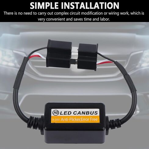 قطعتان من جهاز فك ترميز المصابيح الأمامية من كارليف، 9008/H4، مقاومات تحميل LED، سرج مضاد للوميض، ملحقات السيارة العالمية، مقاوم فلاش فائق، مقاوم وامض LED لمعظم السيارات والشاحنات وسيارات الدفع الرباعي (9008/H4) in Kuwait