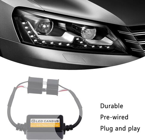 قطعتان من جهاز فك ترميز المصابيح الأمامية من كارليف، 9008/H4، مقاومات تحميل LED، سرج مضاد للوميض، ملحقات السيارة العالمية، مقاوم فلاش فائق، مقاوم وامض LED لمعظم السيارات والشاحنات وسيارات الدفع الرباعي (9008/H4) in Kuwait