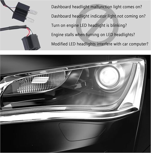 قطعتان من جهاز فك ترميز المصابيح الأمامية من كارليف، 9008/H4، مقاومات تحميل LED، سرج مضاد للوميض، ملحقات السيارة العالمية، مقاوم فلاش فائق، مقاوم وامض LED لمعظم السيارات والشاحنات وسيارات الدفع الرباعي (9008/H4) in Kuwait
