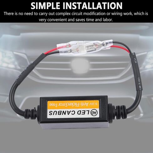2PCS Headlight Canbus Decoder,H1/H3 LED Load Resistors Anti Flicker Harness,Universal Car Accessories Hyper Flash Resistor LED Blinker Resistor for Most Cars Trucks SUVs (H1/H3) in Saudi Arabia