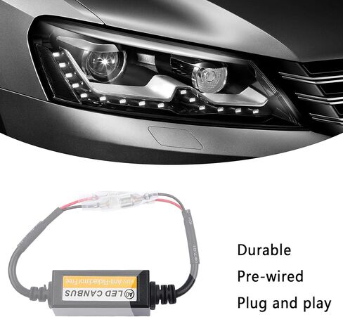 2PCS Headlight Canbus Decoder,H1/H3 LED Load Resistors Anti Flicker Harness,Universal Car Accessories Hyper Flash Resistor LED Blinker Resistor for Most Cars Trucks SUVs (H1/H3) in Saudi Arabia