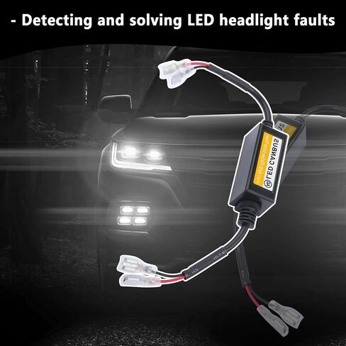 2PCS Headlight Canbus Decoder,H1/H3 LED Load Resistors Anti Flicker Harness,Universal Car Accessories Hyper Flash Resistor LED Blinker Resistor for Most Cars Trucks SUVs (H1/H3) in Saudi Arabia