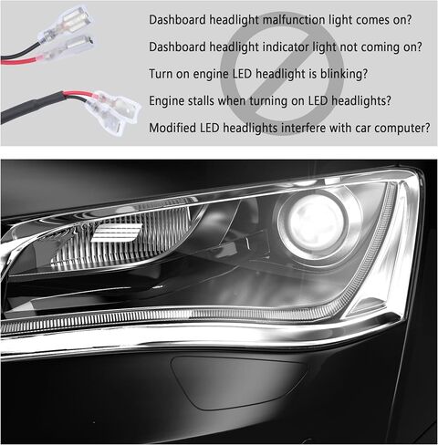 2PCS Headlight Canbus Decoder,H1/H3 LED Load Resistors Anti Flicker Harness,Universal Car Accessories Hyper Flash Resistor LED Blinker Resistor for Most Cars Trucks SUVs (H1/H3) in Saudi Arabia