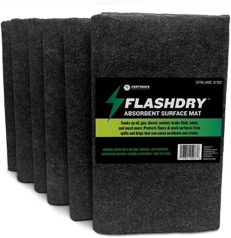 بساط انسكاب سطحي ماص من EarthSafe FlashDry - حجم كبير جدًا 36 × 60 بوصة - يمتص السوائل ولا ينقع - متين وقابل لإعادة الاستخدام - دعم مقاوم للماء - مقاوم للانزلاق وسهل التنظيف in Saudi Arabia