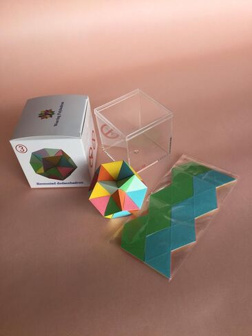 weaving polyhedron Polyhedra Geometric Solids 3D Paper Model DIY Model No.3: Excavated Dodecahedron Origami Puzzle Geometric Patterns Paper Craft, Includes one Set of Materials as a Bonus in Saudi Arabia
