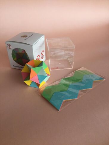 weaving polyhedron Polyhedra Geometric Solids 3D Paper Model DIY Model No.3: Excavated Dodecahedron Origami Puzzle Geometric Patterns Paper Craft, Includes one Set of Materials as a Bonus in Saudi Arabia