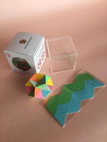 weaving polyhedron Polyhedra Geometric Solids 3D Paper Model DIY Model No.3: Excavated Dodecahedron Origami Puzzle Geometric Patterns Paper Craft, Includes one Set of Materials as a Bonus in Saudi Arabia