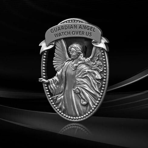 Guardian Angel Car Visor Clip, St. Christopher Medal for Car, Car Accessories Safety Gifts for New Driver Teens Boys Parent Family Friends, New Car Gifts in Kuwait
