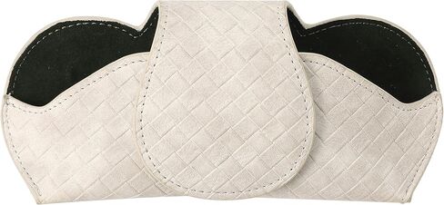 KINIVA Sunglasses Holder for Car Visor Leather Glasses Case with Clips for Car Visor Automotive Interior Visor Accessories Apply to All Car Models (10 Beige) in Kuwait