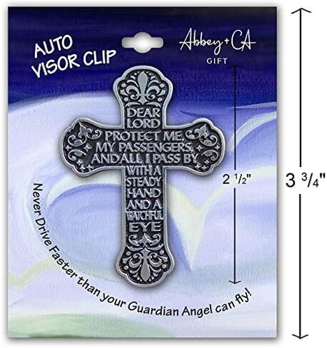 فن الكاتدرائية (مشبك واقي الشمس من Abbey & CA Gift Guardian Angel، متعدد الألوان in Kuwait