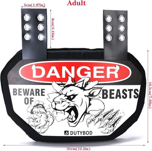 لوحة خلفية لكرة القدم - DUTYBOD الجزء السفلي من الظهر وعظام الظهر وواقي درع خلفي للشباب والكبار (الوحوش والكبار) in Kuwait