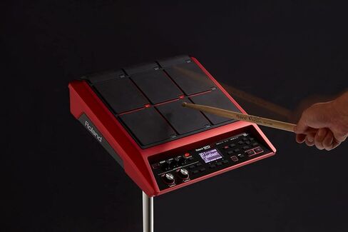 لوحة أخذ عينات الإيقاع من Roland SPD-SX مع ذاكرة داخلية سعة 4 جيجابايت، متوسطة سوداء ولوحة طبلة Roland PDS-20 تدعم أدوات الإيقاع (PDS-20)، كروم in Saudi Arabia