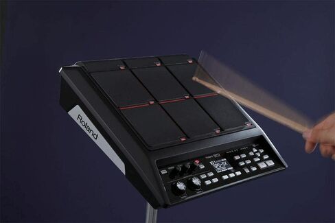 لوحة أخذ عينات الإيقاع من Roland SPD-SX مع ذاكرة داخلية سعة 4 جيجابايت، متوسطة سوداء ولوحة طبلة Roland PDS-20 تدعم أدوات الإيقاع (PDS-20)، كروم in Saudi Arabia
