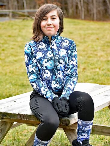 Kid's ProAire Printed Long Sleeve Shirt in Kuwait