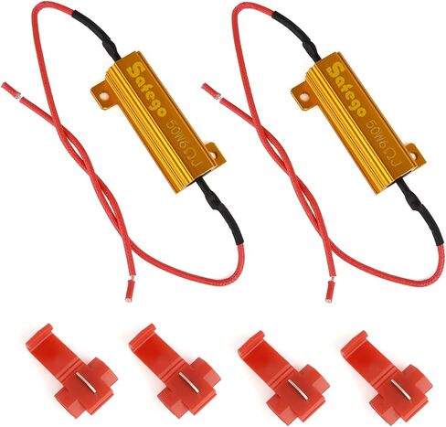 Safego 50W 6Ohm LED مقاومات الحمل 4 قطع مقاومات تحميل عالية الجودة لأضواء إشارة الانعطاف LED أو أضواء لوحة الترخيص LED أو DRL in Kuwait