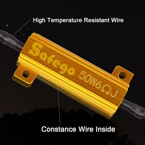Safego 50W 6Ohm LED مقاومات الحمل 4 قطع مقاومات تحميل عالية الجودة لأضواء إشارة الانعطاف LED أو أضواء لوحة الترخيص LED أو DRL in Kuwait