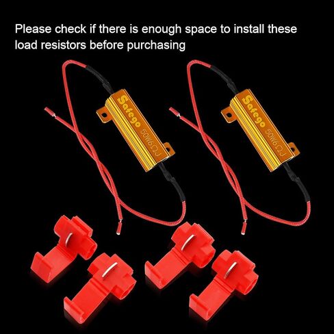 Safego 50W 6Ohm LED مقاومات الحمل 4 قطع مقاومات تحميل عالية الجودة لأضواء إشارة الانعطاف LED أو أضواء لوحة الترخيص LED أو DRL in Kuwait