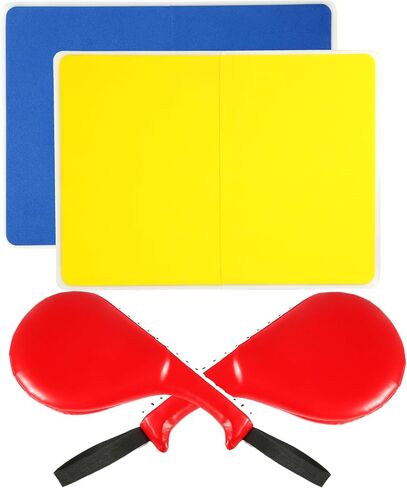 4pcs Taekwondo Boards Set, 2 Rebreakable Punching Boards & 2 Kick Pad Striking Pad Karate Breaking Boards Martial Arts for Adults Kids (Blue, Yellow, Red) in Saudi Arabia