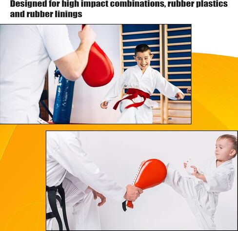 4pcs Taekwondo Boards Set, 2 Rebreakable Punching Boards & 2 Kick Pad Striking Pad Karate Breaking Boards Martial Arts for Adults Kids (Blue, Yellow, Red) in Saudi Arabia