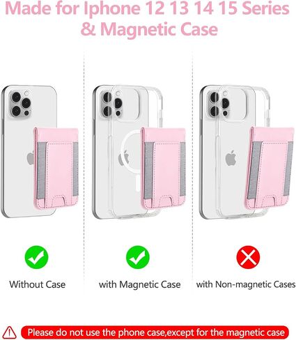 محفظة Magsafe 2 في 1، ترقية مع محفظة iPhone وحامل قابل للتعديل، نافذة معرف مفتوحة، محفظة مغناطيسية لهاتف iPhone 15/14 Pro Max/14 Pro/14/14 Plus/13/12 Series، حامل 9 بطاقات، نباتي جلد، أسود in Kuwait
