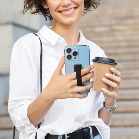 حزام الهاتف، CISID 4 قطع حامل أصابع الهاتف الخلفي لمقبض الهاتف مع حامل مناسب لهاتف iPhone Samsung ومعظم الهواتف الذكية (أسود أسود فضي وردي ذهبي 4 قطع) in Kuwait