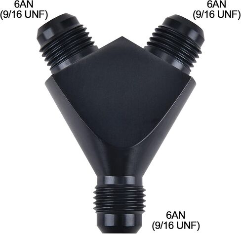 EVIL ENERGY 6AN Y Block Flare Fitting Adapter Union Splitter Black in Kuwait