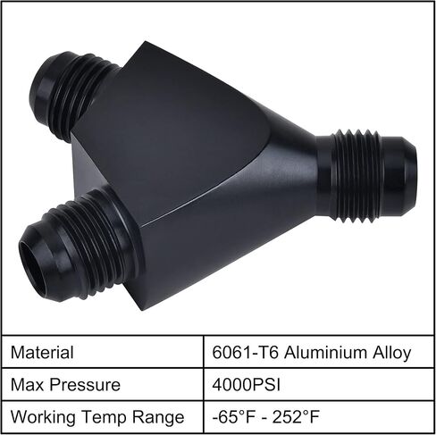 EVIL ENERGY 6AN Y Block Flare Fitting Adapter Union Splitter Black in Kuwait
