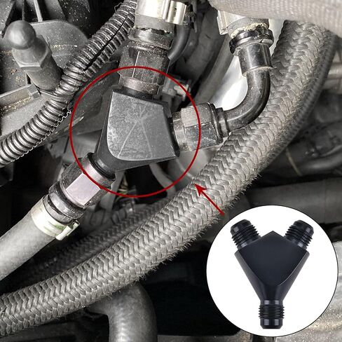 EVIL ENERGY 6AN Y Block Flare Fitting Adapter Union Splitter Black in Kuwait