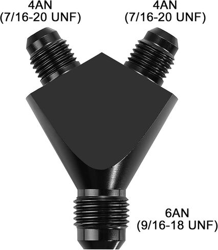 EVIL ENERGY 6AN Y Block Flare Fitting Adapter Union Splitter Black in Kuwait