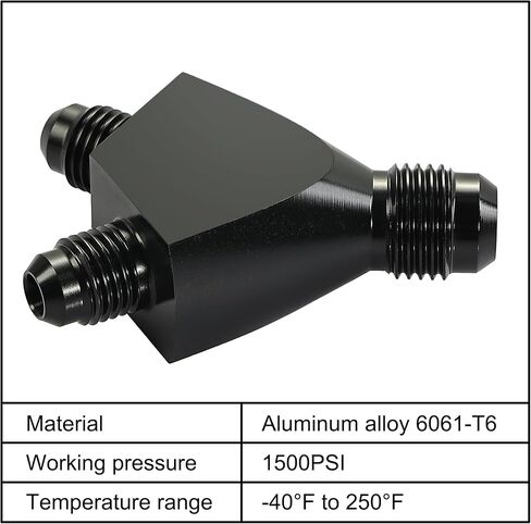 EVIL ENERGY 6AN Y Block Flare Fitting Adapter Union Splitter Black in Kuwait
