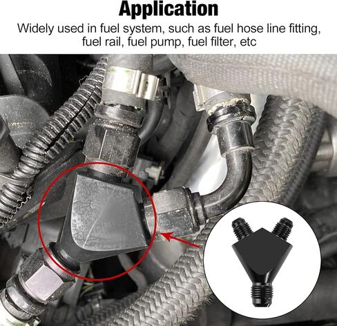 EVIL ENERGY 6AN Y Block Flare Fitting Adapter Union Splitter Black in Kuwait