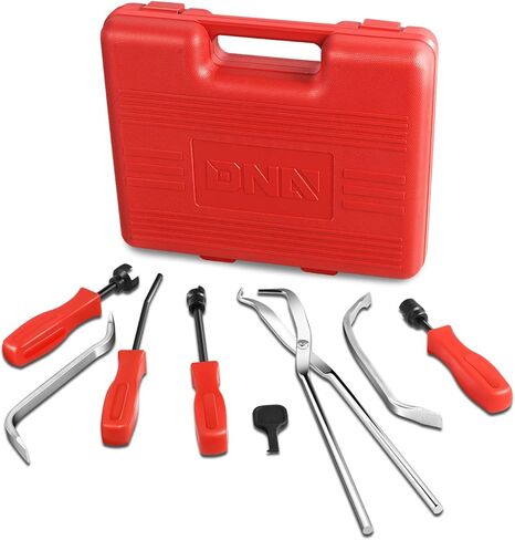 ‎DNA MOTORING TOOLS-00244 طقم خدمة الفرامل 8 قطع، مجموعة أدوات إزالة كماشة زنبرك الفرامل مع حقيبة حمل، أزرق in Kuwait