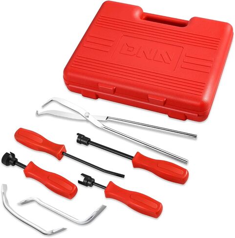 ‎DNA MOTORING TOOLS-00244 طقم خدمة الفرامل 8 قطع، مجموعة أدوات إزالة كماشة زنبرك الفرامل مع حقيبة حمل، أزرق in Kuwait