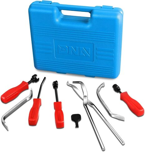 ‎DNA MOTORING TOOLS-00244 طقم خدمة الفرامل 8 قطع، مجموعة أدوات إزالة كماشة زنبرك الفرامل مع حقيبة حمل، أزرق in Kuwait