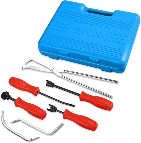 ‎DNA MOTORING TOOLS-00244 طقم خدمة الفرامل 8 قطع، مجموعة أدوات إزالة كماشة زنبرك الفرامل مع حقيبة حمل، أزرق in Kuwait