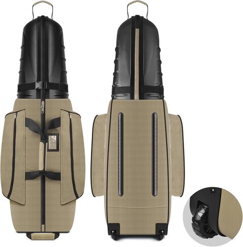 BROTOU Golf Travel Bags for Airlines with Tank Wheels and ABS Hard Shell Top Golf Club Travel Case Waterproof Oxford Fabric Protect Golf Clubs Large Capacity and Easy to Maneuver in Kuwait