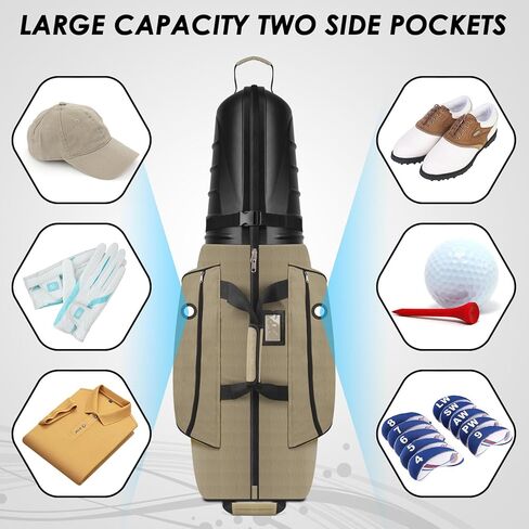 BROTOU Golf Travel Bags for Airlines with Tank Wheels and ABS Hard Shell Top Golf Club Travel Case Waterproof Oxford Fabric Protect Golf Clubs Large Capacity and Easy to Maneuver in Kuwait