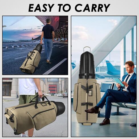 BROTOU Golf Travel Bags for Airlines with Tank Wheels and ABS Hard Shell Top Golf Club Travel Case Waterproof Oxford Fabric Protect Golf Clubs Large Capacity and Easy to Maneuver in Kuwait
