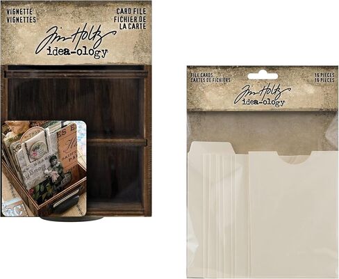 Tim Holtz Idea-Ology 2022 Vignette Card File and File Cards, Bundle of 2 Items (TH94243, TH94223) in Saudi Arabia