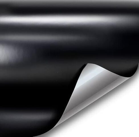 VViViD+ Satin Black Premium Adhesive Vinyl Wrap Film (1/2ft x 5ft) in Saudi Arabia