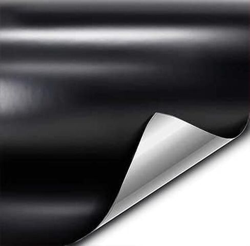 VViViD+ Satin Black Premium Adhesive Vinyl Wrap Film (1/2ft x 5ft) in Saudi Arabia