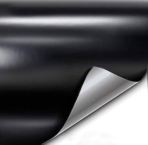 VViViD+ Satin Black Premium Adhesive Vinyl Wrap Film (1/2ft x 5ft) in Saudi Arabia