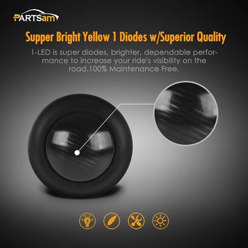 Partsam 5x 3/4 بوصة عدسة دخان صغيرة كهرمان LED للتخليص الجانبي ماركر ضوء Trun إشارة شاحنة مقطورة RV Camper Pickup Car Grille Lights Flush Mount مقاوم للماء 12 فولت in Saudi Arabia