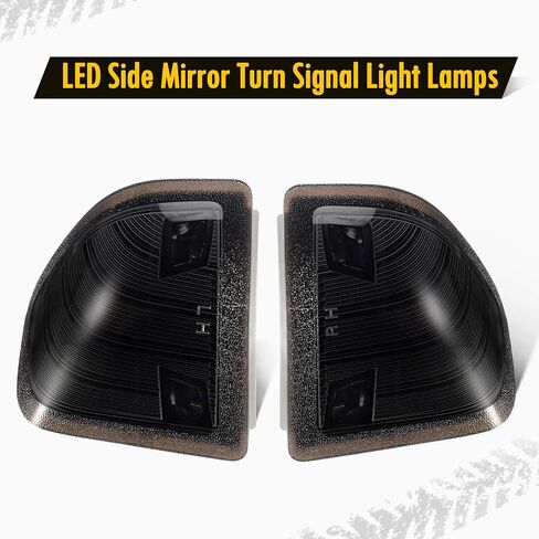 Partsam LED Side Mirror Turn Signal Light Left and Right Lamps Tow Light Clear Cover Lens Compatible with Ram 1500 2500 3500 4500 5500 2010 to 2018 68302828AA 68302829AA in Saudi Arabia