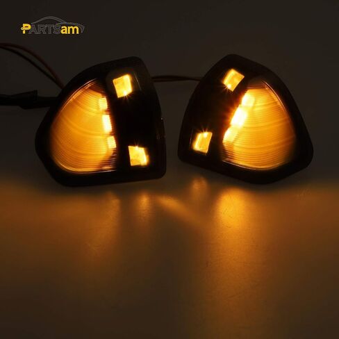 Partsam LED Side Mirror Turn Signal Light Left and Right Lamps Tow Light Clear Cover Lens Compatible with Ram 1500 2500 3500 4500 5500 2010 to 2018 68302828AA 68302829AA in Saudi Arabia