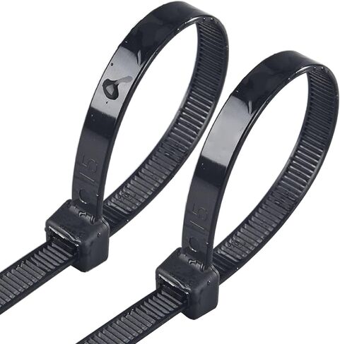 Long zip ties 24 inch heavy duty zip ties for outdoor use 50 pcs strong extra thick wire ties black cable ties uv resistant big industrial plastic tie wraps in Kuwait