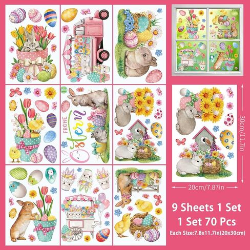 9 أوراق ملصقات نافذة لعيد الحب، طيور سيارة على شكل شجرة وردة الحب، ملصقات نافذة زجاجية مزدوجة الجوانب لعيد الحب والذكرى السنوية للزفاف والمنزل والمكتب والمدرسة (عيد الحب 3) in Kuwait