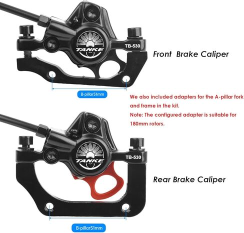 مجموعة فرامل قرصية هيدروليكية للدراجة الكهربائية من JFOYH مع دوارات مقاس 180 مم، ومستشعر انقطاع التيار الكهربائي مع موصل مقاوم للماء ذكر ثنائي الدبوس، وزيت معدني تم نزفه مسبقًا ومحولات متضمنة in Kuwait