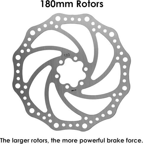 مجموعة فرامل قرصية هيدروليكية للدراجة الكهربائية من JFOYH مع دوارات مقاس 180 مم، ومستشعر انقطاع التيار الكهربائي مع موصل مقاوم للماء ذكر ثنائي الدبوس، وزيت معدني تم نزفه مسبقًا ومحولات متضمنة in Kuwait
